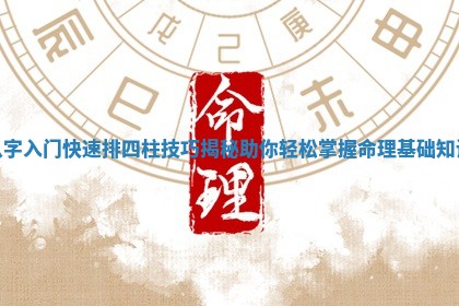 八字入门快速排四柱技巧揭秘助你轻松掌握命理基础知识