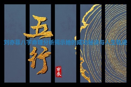 刘亦菲八字命理分析揭示她的成功秘诀与人生轨迹