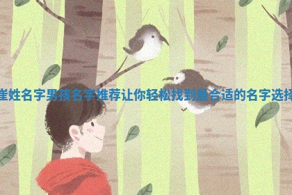 崔姓名字男孩名字推荐让你轻松找到最合适的名字选择