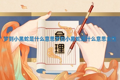 梦到小黑蛇是什么意思_梦到小黑蛇是什么意思女性 梦到小黑蛇是什么意思_梦到小黑蛇是什么意思女性