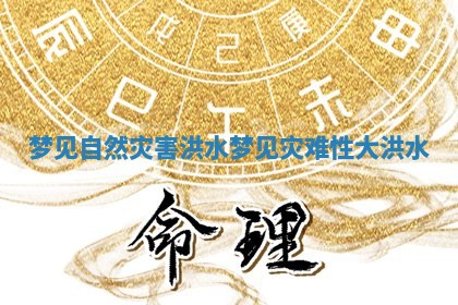 梦见自然灾害洪水_梦见灾难性大洪水