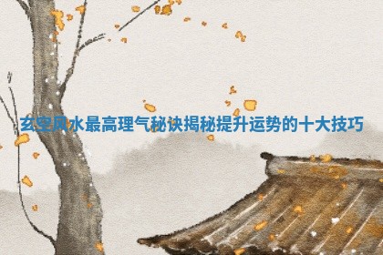 玄空风水最高理气秘诀揭秘提升运势的十大技巧
