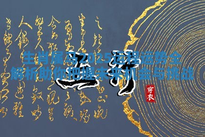 生肖属马2025运程运势全解析助你把握未来机会与挑战 生肖属马2025运程运势全解析助你把握未来机会与挑战
