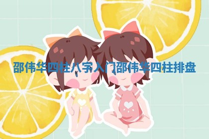 邵伟华 四柱八字入门_邵伟华四柱排盘 邵伟华 四柱八字入门_邵伟华四柱排盘