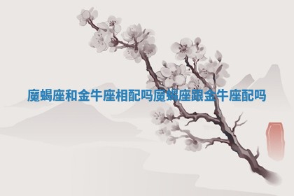 魔蝎座和金牛座相配吗_魔蝎座跟金牛座配吗